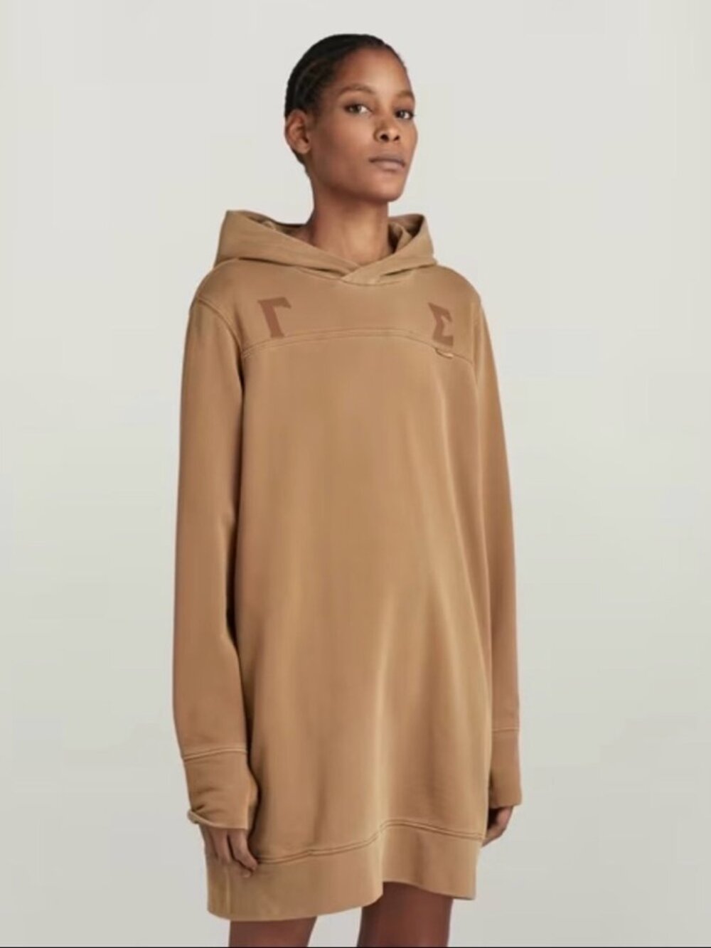 G-Star RAW Gamma Sigma Loose Hooded Sweat Dress Oxide Ocre Small NWT
